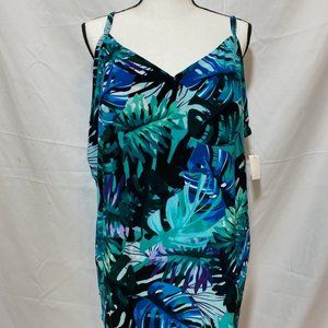 Aqua Green Women's Long Swimsuit Top - 24W